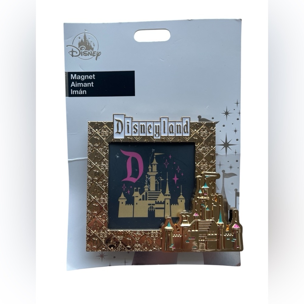 Disneyland Park Gold Castle Picture Frame Magnet